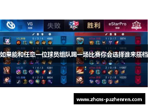 如果能和任意一位球员组队踢一场比赛你会选择谁来搭档